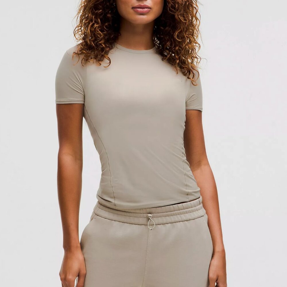 Wundermost Ultra-Soft Nulu Hip-Length Crewneck Shirt | Riverstone | Size XL